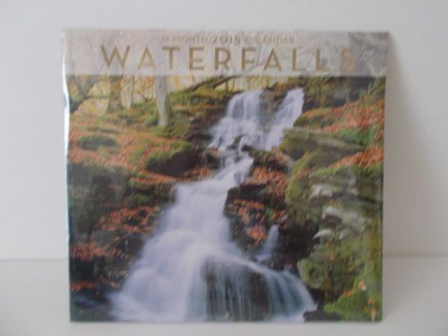 2015 16 Month &#034;Waterfalls&#034; 11&#034;x 12&#034; Closed Wall Calendar NEW &amp; SEALED