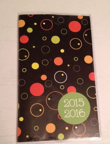 New 2Year 2015-2016 Pocket Monthly Planner Calendar Organizer Geo Shapes Bubbles
