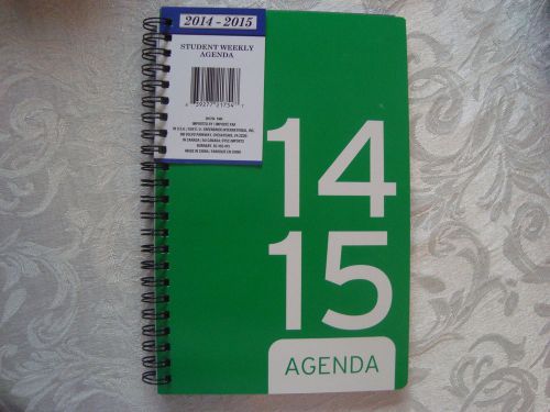 Green 2014-2015 Weekly Student Agenda Planner Daily Appointment Book School   e