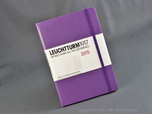 Leuchtturm 2015 Purple Weekly Diary Planner Day Agenda Hard Cover Large 6&#034; x 8 1/4 &#034;