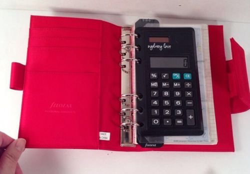 Filofax Nylon Personal Graduate Sydney Love Calculator 2 Rulers Notes Pages