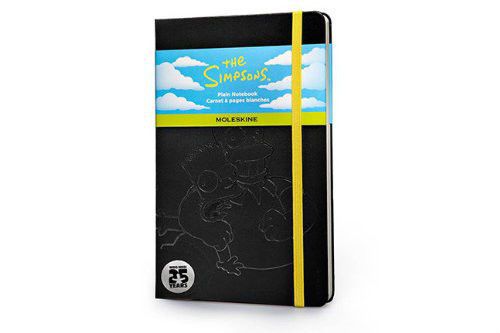The Simpsons Black 5&#034;x8.25&#034; Moleskine Blank Notebook - Hardcover