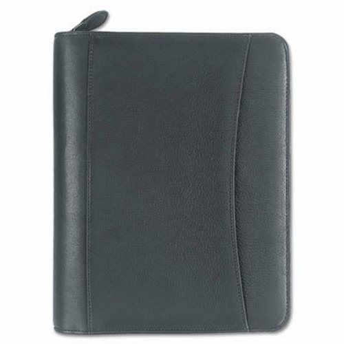Franklincovey leather ring bound organizer w/zipper, 8 x 10, black (fdp33963) for sale