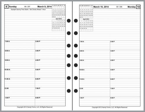2014-2015 Daily Planner 18 Months 5.5&#034;x8.5&#034; Franklin-Covey DayTimer Day-Runner