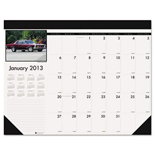 House Of Doolittle Classic Cars Photographic Monthly Desk Pad Calendar, 18-1/2&#034;
