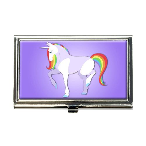 Prancing unicorn business credit card holder case for sale