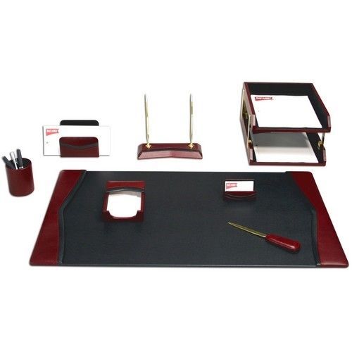 Dacasso two-toned leather 10-piece desk pad kit - dacd7020 - 10/kit for sale