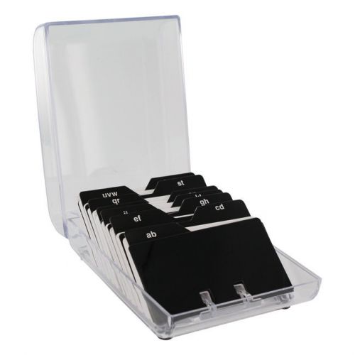 Eldon Covered Card File Clear Plastic
