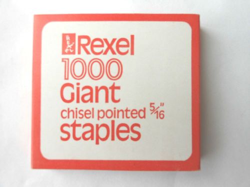 NEW Rexel 1000 Giant chisel pointed 5/16&#034; Staples Ref  661