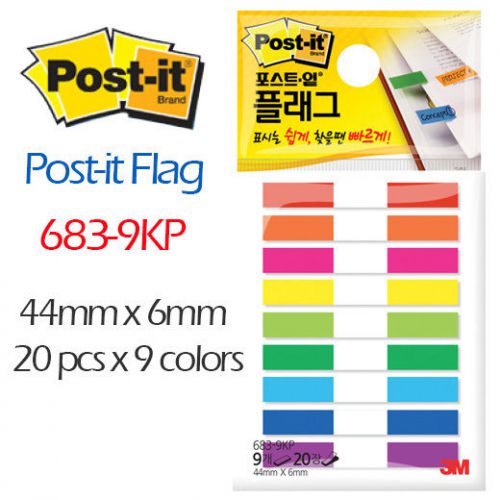 3M Post-it Flag 683-9KP Bookmark Point Sticky Note Removable Index Tabs post it