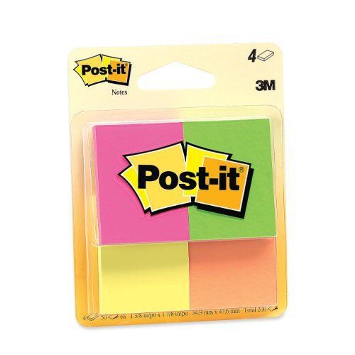 Post-it Page Marker - 1.50&#034; X 2&#034; - Green, Yellow, Pink, Red - 4 / Pack (6534AF)