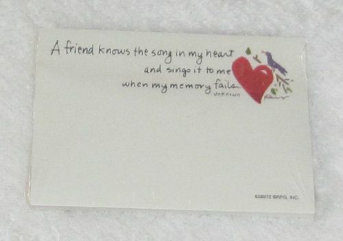 NEW! RECYCLED PAPER GREETINGS RPG INC POST-IT BRAND NOTES FRIEND KNOWS THE SONG