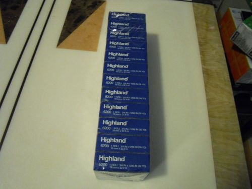 New ! 12PK Highland 3m Invisible Tape 3/4&#034; X 1296&#034;  36 Yard Each  6200