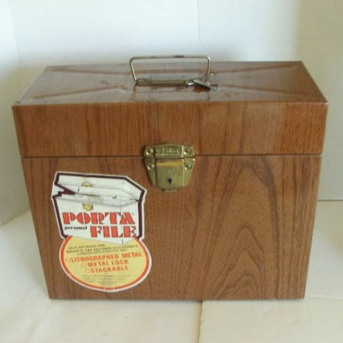 Older Ballonoff PORTA FILE personal document storage w/Lithographed &amp; 2 Keys