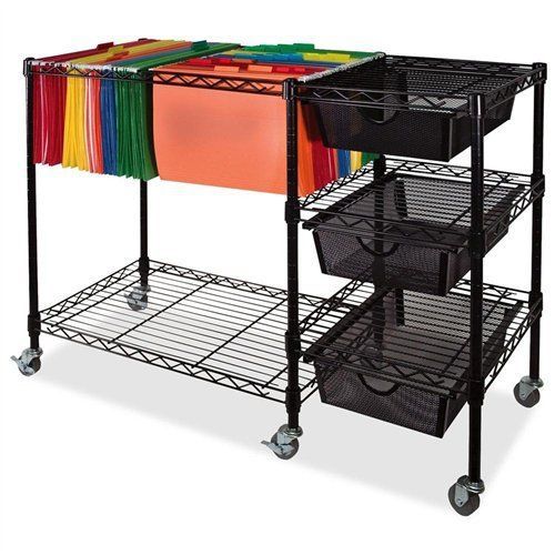 Vertiflex mobile file cart - 3 drawer - 4 caster - metal - 38&#034; x 15.5&#034; (vf50621) for sale