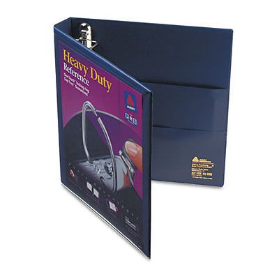 Heavy-Duty View Binder with One Touch EZD Rings, 1&#034; Capacity, Navy Blue