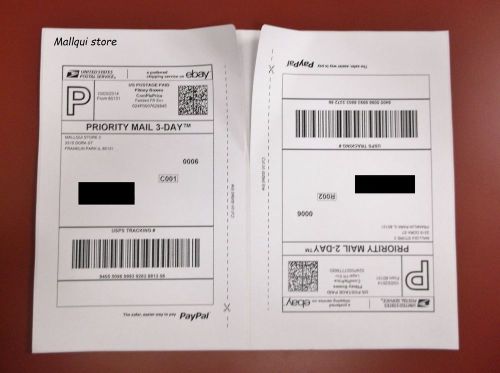 50 shipping labels, Paypal, USPS, UPS Strong self adhesive