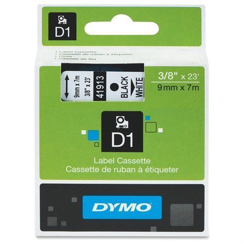 Dymo black on white d1 label tape 41913 for sale