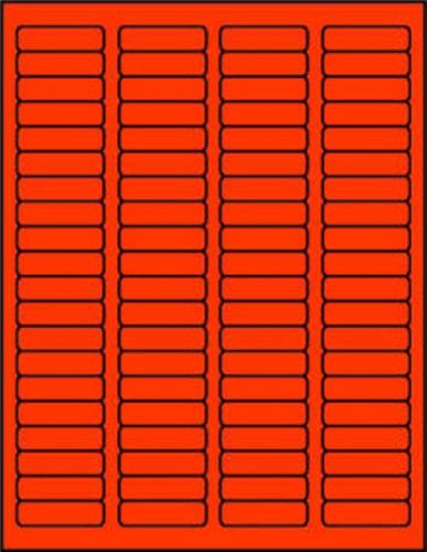 Ace brand 8000 laser labels 1 3/4 x 1/2&#034;  fluorescent red 5167 format 80/page for sale