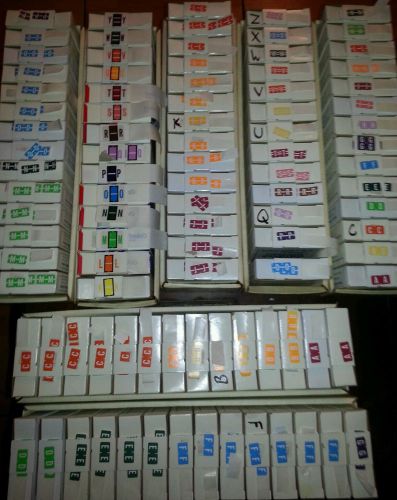 Lot of Color Coded Alphabetic Label Office Oxford Mead Avery