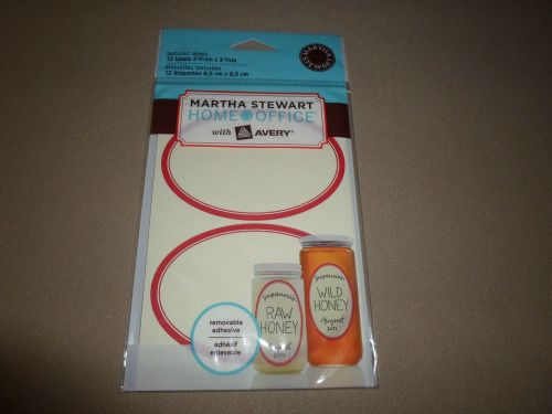 12 Martha Stewart Home Office Textured Labels~2 9/16&#034; X 3 3/4&#034;, NEW IN PACKAGE!