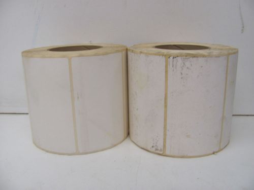 LOT OF 2 ASL KP122421 WHITE LABELS ROLL OF 1000 5&#034; X 3&#034; NOS!!!