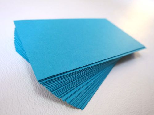 100 Turquoise/Aqua Blank Business Cards 65 lb. Cover 89mm x 52mm- 3.5 x 2