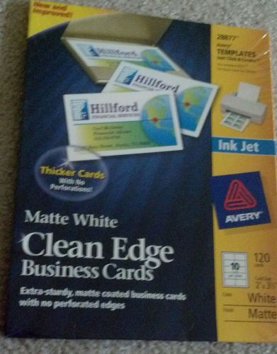 Matte White Clean Edge Business Cards NEW