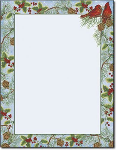 Great papers! cardinal with pine stationery - 80 sheets~  nip for sale