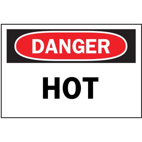 Danger Sign, 7 x 10In, R and BK/WHT, AL, Hot 42508