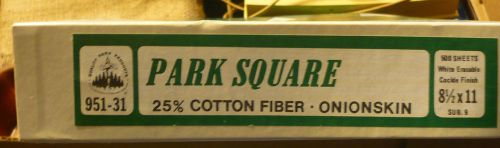 park square business paper 500 sheets #951-31 25% cotton fiber onionskinn