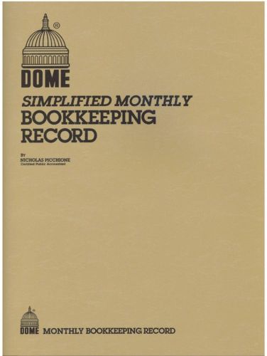 Dome Monthly Bookkeeping Record Book - 612 - 8-1/2&#034; x 11&#034; - TAN Cover