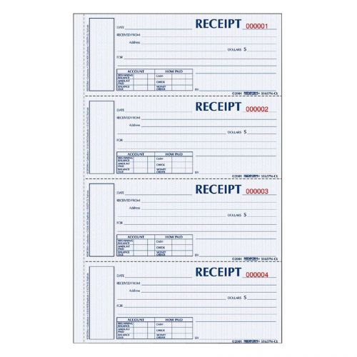 Rediform money receipt book - 300 sheet[s] - 2 part - carbonless - (s1654ncr) for sale