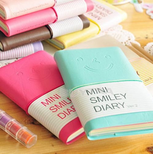 Diary Notebook Memo Adorable Portable Mini Smile Smiley Paper Note Book Fad HFUS