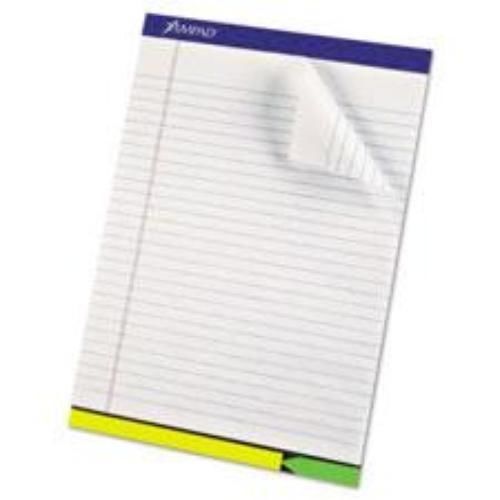 Ampad EZ Flag Writing Pad Wide Ruled 8-1/2 x 11 White 50 Sheets/Pad