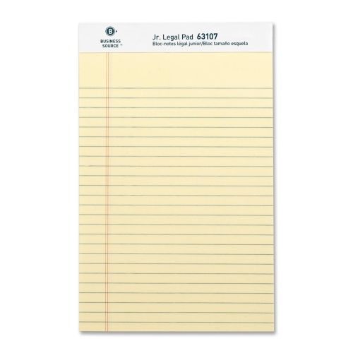 Business source legal ruled pad -50 sht -jr. legal ruled-8&#034;x5&#034;-12/pk - bsn63107 for sale