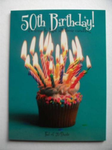 50th Birthday Party Invitation Note Pad Sheets of 20 Birthday Invitaions Candles