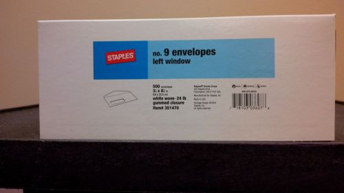 #9 WINDOW ENVELOPES BOX OF 500