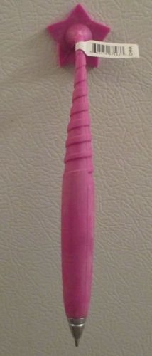 Pink Star Magnetic Wiggle Pen, Blue Ink, For Locker or Frig. Teens/Tween Love!