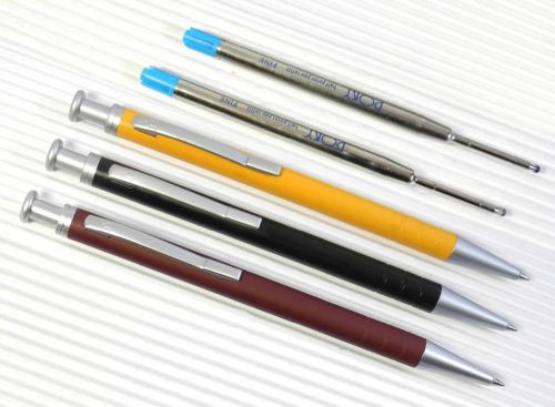 3colors Pirre Paul&#039;s 211 ball point pen RED+BK+YEL+ 2 parker style refills BLUE