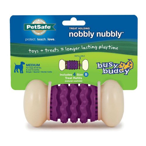 Petsafe busy buddy nobbly nubbly dog toy, medium, ea (bbnobm-15d) for sale