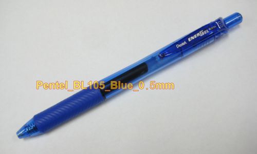 6 pcs PENTEL BLN105-C EnerGel-X Gel Roller Pen 0.5mm ball ink BLUE Metal Tip