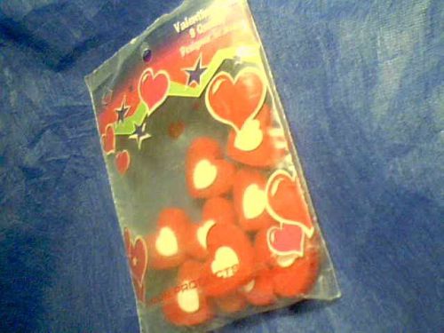 Valentine Pack 9 Quality Designer Pencil Erasers by Moon Products, Inc. NWOT