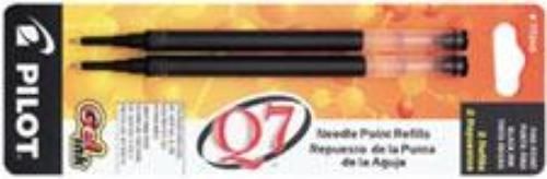 Pilot Q7 Retractable Gel Roller Pen Refill Needle Point 2 Count Black