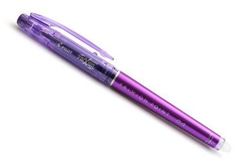 Pilot frixion point 0.4mm (retractable gel ink pen) lf-22p4 (violet) for sale