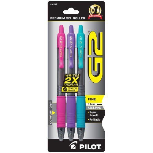 Pilot g2 retractable gel ink pen - fine pen point type - 0.7 mm pen (pil31017) for sale