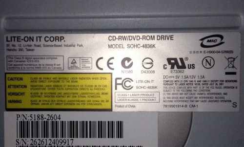HP DVD CDRW IDE Combo Drive SOHC-4836K