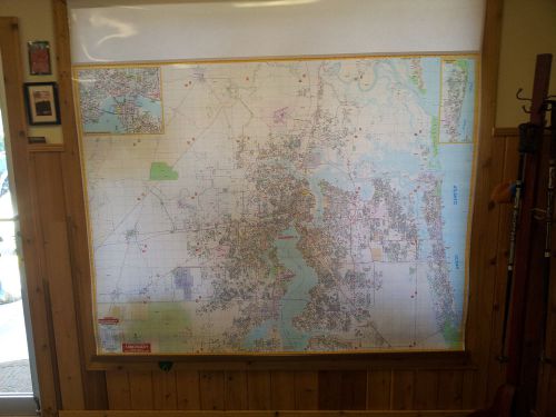 Universalmap huge 78&#034;x59&#034;jacksonville &amp; duval co, fl wall map for sale
