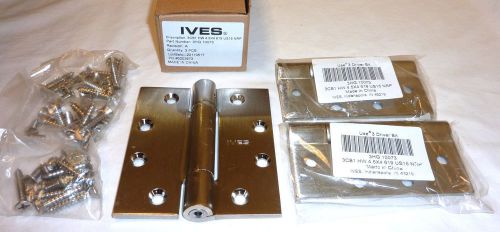 3 ives 3cb1hw 4.5&#034; x 4&#034; 619 nrp full mortise butt door hinges satin nickel new! for sale
