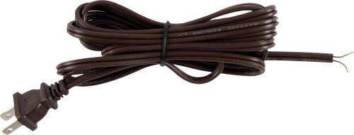 Ge lamp cord set with molded plug  8-foot  brown 54435 for sale